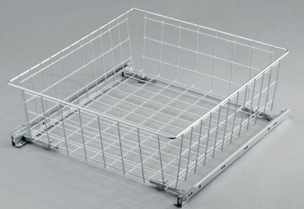 Nomet Výsuvný šatní koš 500, částečný výsuv, bílý :: 500/200mm (W2405500DP1)