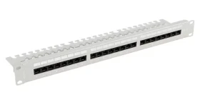 Lanberg 19" 24 portů / Patch panel / 1U / CAT5E / UTP / s organizérem (PPU5-1124-S)
