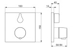 HANSA - Living Termostatická sprchová baterie pod omítku, chrom 81139562