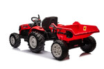 Mamido Elektrický traktor s přívěsem pro děti HC-306 24V červený