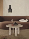 Ferm Living Bavlněný povlak na polštář Pose Embroidered 50 × 50 cm, béžová barva, hnědá barva, textil