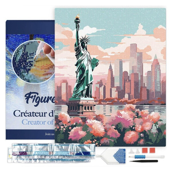 Diamantové malování - Rozkvetlý New York 40x50cm na rámu