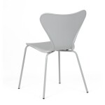 Židle jídelní, šedý plast, čtyřnohá kvová podnož