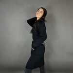 HOSH Pletené šaty ELLIS s páskem Barva: Černá