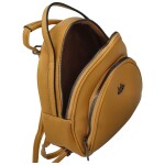 Stylový dámský koženkový kabelko-batůžek Fanett, žlutý