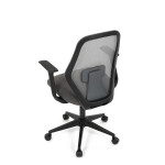 Židle kancelářská, látka šedá, houpací mechanismus, kolečka pro tvrdé povrchy