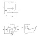 CERSANIT - Bidet LARGA SQUARE K120-012