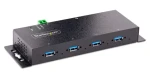StarTech Industrial USB Hub černá / USB hub / 4 porty USB-A / 5 Gbps / ocelové tělo (5G4AINDNP-USB-A-HUB)