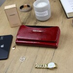 Dámská kožená lakovaná peněženka Gregorio Mainee, červená