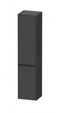 DURAVIT - Ketho.2 Vysoká skříňka 176x40x36 cm, 2 dvířka, panty vpravo, grafit mat K21329R49490000