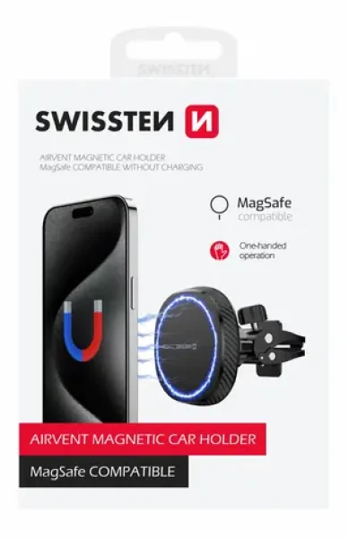 SWISSTEN MagStick COMPACT / Magnetický držák do ventilace auta / Magsafe (65010800)