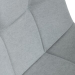 Židle jídelní, stříbrná látka, černý kov