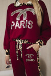 Set Paris Sweatshirt + Hose Burgundsko UNI