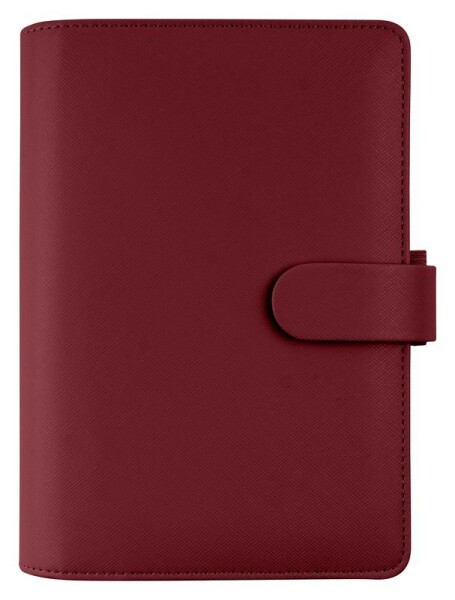 Kroužkový diář FILOFAX Saffiano, Osobní, dark cherry, modulární