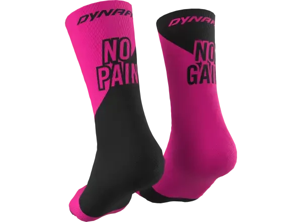 Dynafit ponožky No Pain No Gain 71612-6072 Pink Glo - Dynafit No Pain No Gain sportovní ponožky Pink Glo/Black Out vel. 43-46