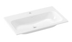 RAVAK - Chrome Slim Umyvadlo 81x49 cm, s přepadem, otvor pro baterii, bílá XJX01180002