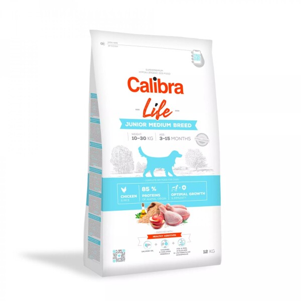 Calibra Dog Life Junior Medium Breed Chicken Hmotnost balení: 2,5 Kg