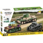 COBI 2740 3 tanky:Panzer I,Valentine IX, Renault R,Tank Museum,Les Blindes in Saumur,DPM