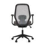 Židle kancelářská, látka šedá, houpací mechanismus, kolečka pro tvrdé povrchy