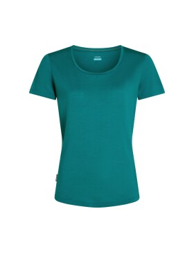 Dámské merino triko s krátkým rukávem ICEBREAKER Wmns 125 Cool-Lite Sphere III SS Scoop, Tidal Teal velikost: S