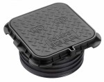 MIDAS KIO poklop z kompozitního materiálu se vstupem 12,5t , DN 400x400 + rám