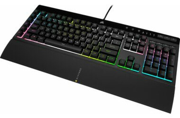 Corsair K55 RGB PRO XT US černá / Herní klávesnice / RGB LED podsvícení / US layout / USB (CH-9226715-NA)