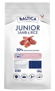BALTICA Nutraceutic Puppy Monoprotein Lamb Rice 12 kg / Kompletní krmivo pro štěňata / bez lepku / bez kuřecího