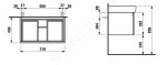 Laufen - Pro Umyvadlová skříňka, 770x450x390 mm, 1 zásuvka, lesklá bílá H4830610954751