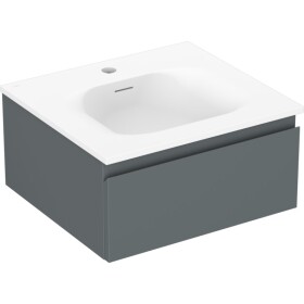MEXEN/S - Orio koupelnová skříňka 50 cm s umyvadlem Vela, 1 šuplík, grafit mat/bílá mat 91A10-05023-1-BF66-W23M01