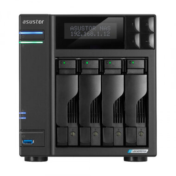 Asustor Lockerstor 4 Gen2-AS6704T / 4x 3.5 SATA / 4x M.2 NVMe / Celeron N5105 2.0GHz / 4GB RAM / 8GB eMMC / 2x 2.5GLAN (UAS6704T)