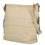 Trendy dámská koženková crossbody kabelka Alena, krémová