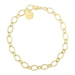 Ocelový náramek Denisa Gold, chirurgická ocel, Zlatá 19 cm