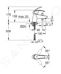 GROHE - Eurosmart Vanová baterie, chrom 33412002