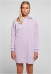 Dámské organické oversized froté šaty s kapucí lila