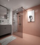 Erga Paris, stabilizační vzpěra pro sprchové zástěny o tloušťce skla 8mm, délka max. 100% 150cm, měděná matná, ERG-V02-PARIS-BAR-CO