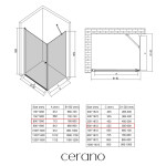 CERANO - Sprchový kout Antelo L/P - 6 mm - chrom, transparentní sklo - 80x60x190 - otočný CER-477383