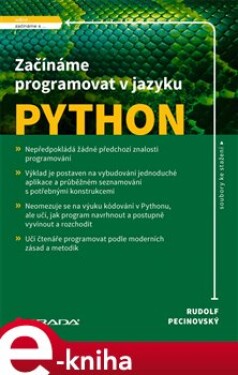 Začínáme programovat v jazyku Python - Rudolf Pecinovský e-kniha