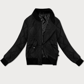 Krátká černá dámská bunda typu bomber J Style (16M9227-392) odstíny černé M (38)