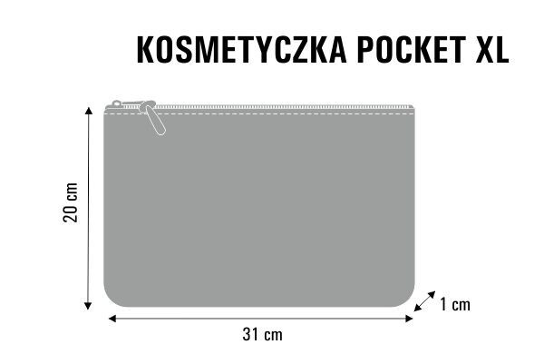 Bertoni Velká kapesní kosmetická taška Czarne Koty White/Black 31 cm x 20 cm x 1 cm