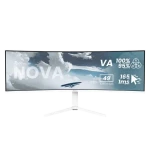 49" Arozzi Nova bílá / Monitor / VA / 5120×1440 / 165Hz / 1500R / HDR10 (AZ-NO-49TUW165-WT)