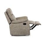 TV a relaxační křeslo s manuálním ovládáním, potah lanýžová látka v dekoru vintage