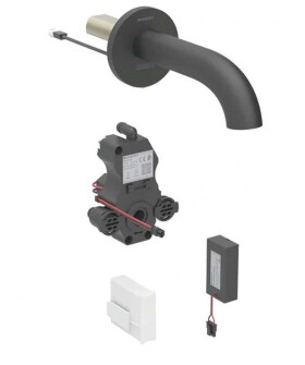 GEBERIT - Piave Elektronická umyvadlová baterie pod omítku, bateriové napájení, easy to clean, matná černá 116.264.14.1