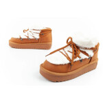 D.Franklin dámské sněhové boty zimní módní kožešina zateplené hnědé pro kotníkové dámské 38