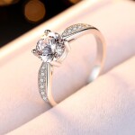 Elenys stříbrný rhodiovaný prsten Elegance Velikost: 5 (EU: 49-50)