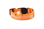 Small svítící obojek pro psy | 28 - 43 cm Barva: Oranžová, Obvod krku: 33 - 43 cm
