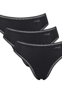 SLOGGI GO CRUSH KALHOTKY S VYSOKOU NOHAVIČKOU 3PACK BLACK černá XS