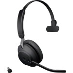 Jabra Evolve2 65 monaural Sluchátka On Ear Bluetooth® stereo černá regulace hlasitosti, Indikátor nabití, Vypnutí zvuku mikrofonu telefon