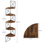 Polička, mdf, hnědá, ABP-E1051 OLW