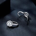 Stříbrné náušnice Swarovski Elements Marcia, stříbro 925/1000, Stříbrná
