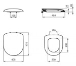 IDEAL STANDARD - Tizio WC sedátko, Wrapover, bílá K701501